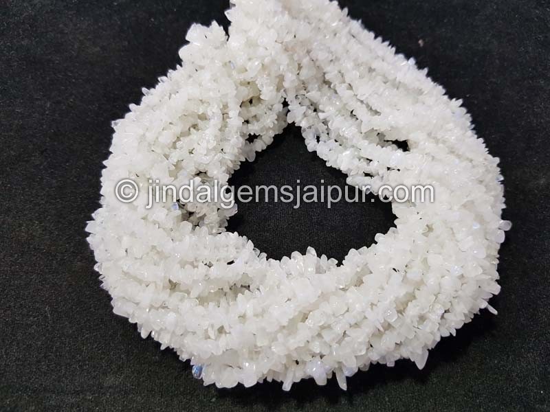 White Rainbow Rough Nugget Shape Beads